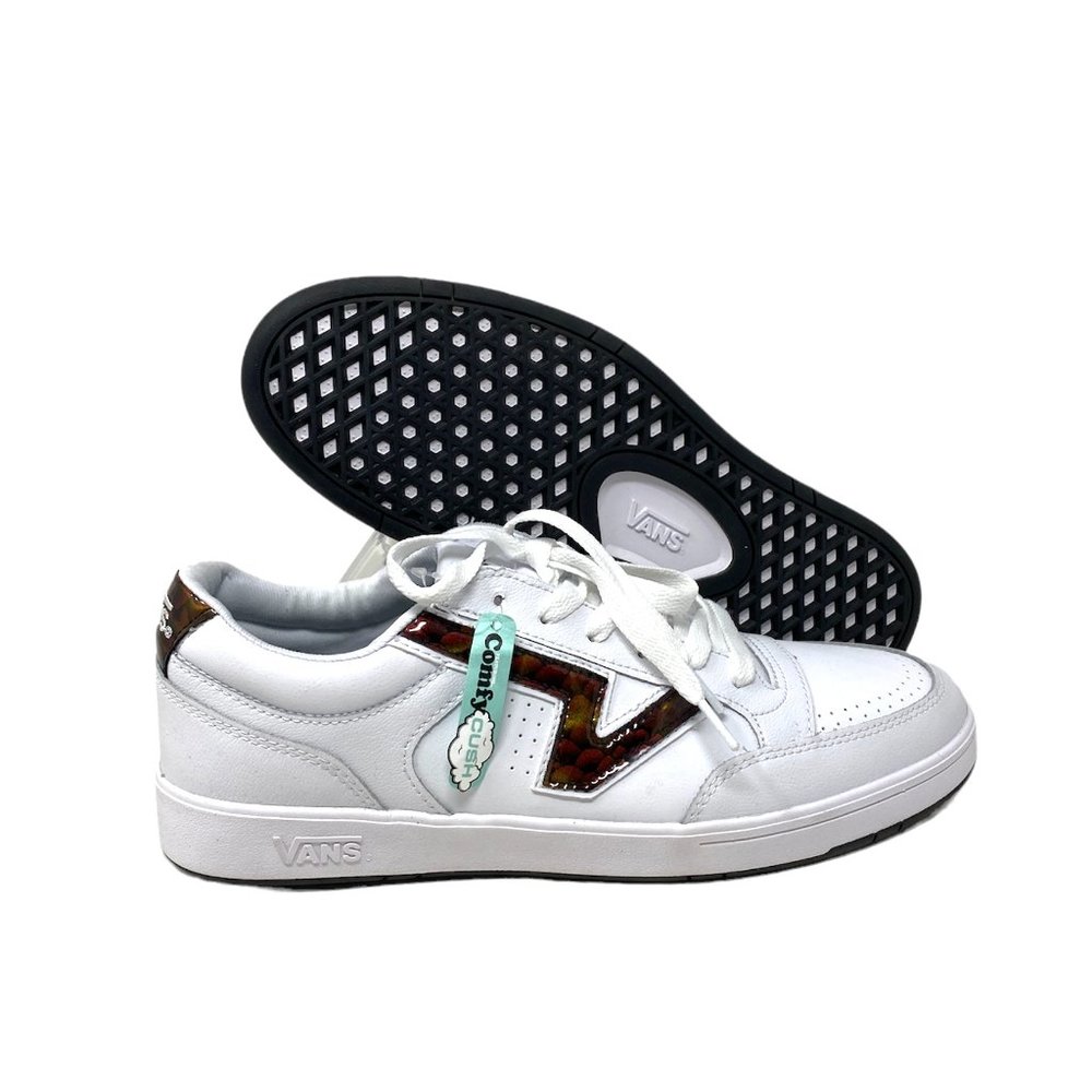 VANS LOWLAND CC Big Reptile White Red Men Low Top Leather Shoes Size VN0A4TZY9O9 - Picture 4 of 10